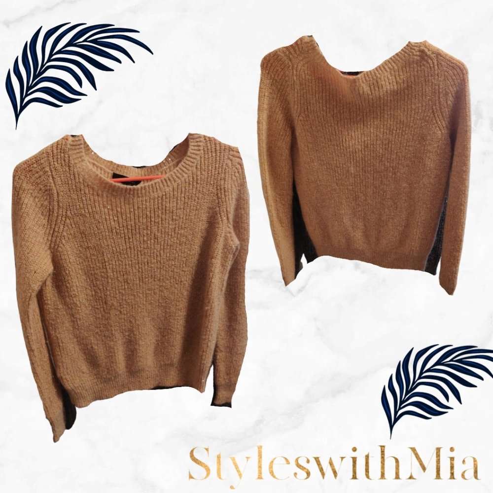Ann Taylor Peach and Sparkles Sweater (Loose slightly Oversized)